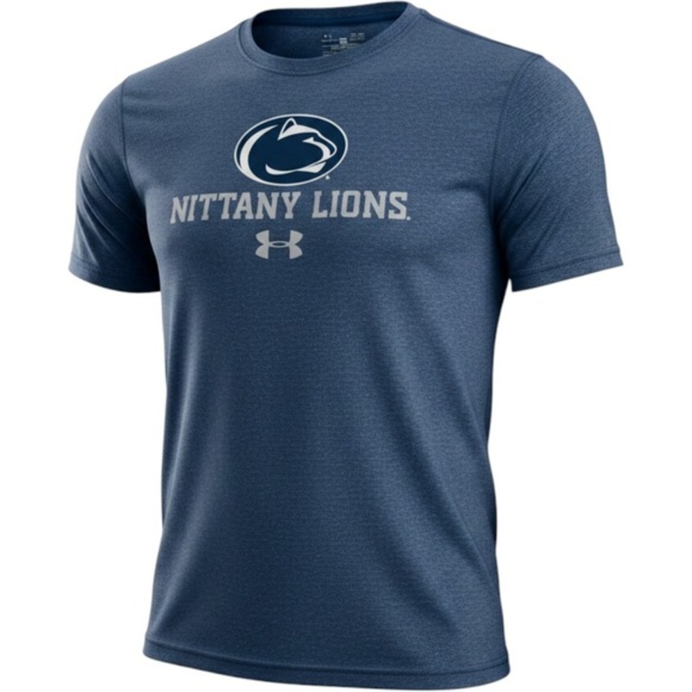 Under Armour Penn State Nittany Lions‎ Heathered Blue T Shirt HeatGear Top Small